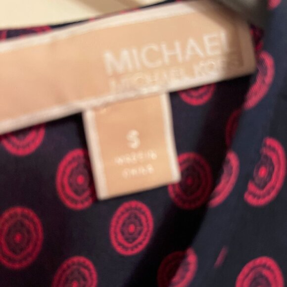 Michael Kors Navy and Magenta Bell Sleeve Blouse size small - Picture 4 of 4